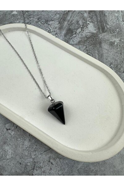 Mutenaura Onyx Pandül (Pendulum) Natural Stone Steel Pendant