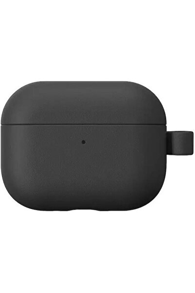 Amazingthing Δερμάτινη θήκη με κρίκο σε μαύρο χρώμα για Apple AirPods Pro 3