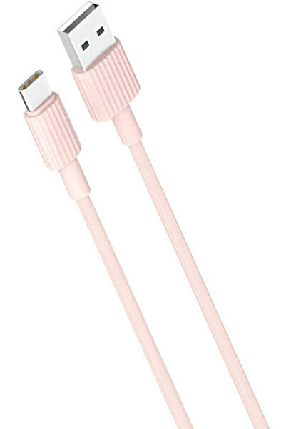 Xo NB156 Καλώδιο USB 2.0 USB-C Αρσενικό - USB-A Ροζ 1μ 16.005.0107