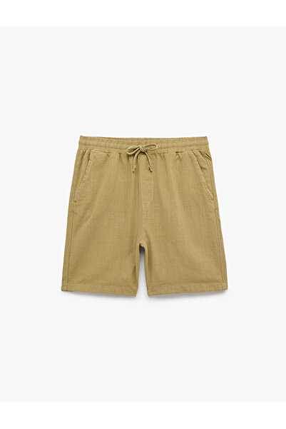 Koton Regular Fit Cotton Shorts with Pockets and Tie Waist
