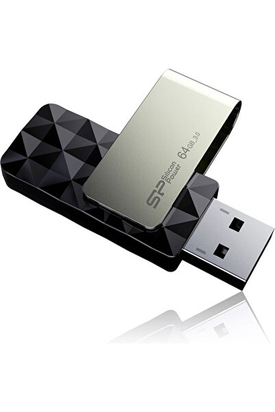 Silicon Power Blaze B30 64GB USB 3.0 Στικάκι Μαύρο