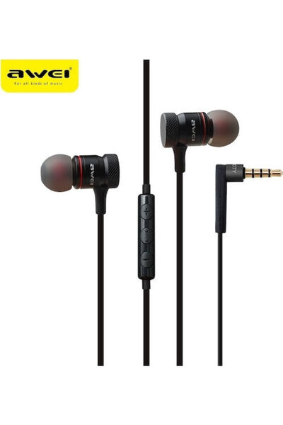 AWEI ES-70TY Ενδοωτικά ακουστικά handsfree με βύσμα 3.5mm Μαύρο