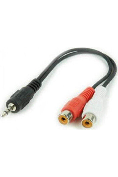 Cablexpert Καλώδιο Ήχου 3.5mm Αρσενικό σε RCA Θηλυκό, Μαύρο, 0.2μ, με Επιχρυσ...