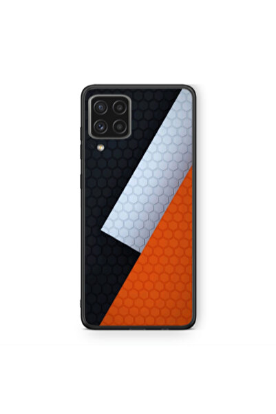 Other Samsung A22 4G Coated hexagon Black Glossy Θήκη