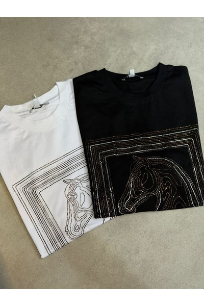 Nisam Horse Logo Stoned T-Shirt