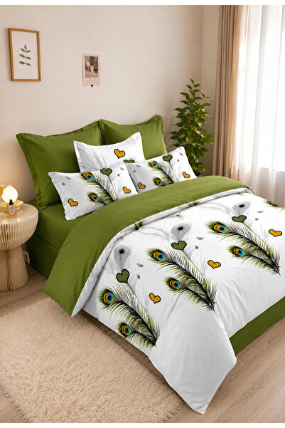 RALEX PUCIOASA Finet 6-Piece Bedding Set with Elastic Fitted Sheet for Beds 1...