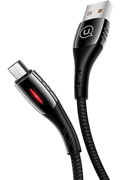 Usams US-SJ346 1.2μ Πλεκτό / LED Καλώδιο USB 2.0 σε micro USB (SJ346USB01)