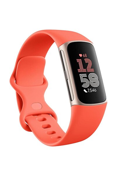 Fitbit Фитнес тракер Charge 6, GPS + GLONASS, водоустойчив до 50 метра, Bluet...