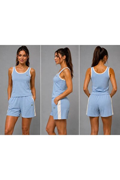 mylunessa Lcs Baby Blue Modal Shorts Set