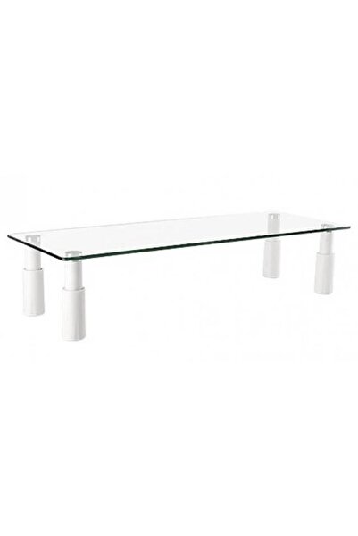 Techly ICA-MS 461E Multifunctional Glass Desk Stand for Monitor, Adjustable, ...