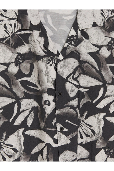 LC Waikiki Black Relaxed Fit Patterned Men's Shirt