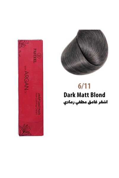 pasteel Italian Hair Dye with Argan Oil 6/11 Dark Blonde Matte Ash, 100ml. fr...