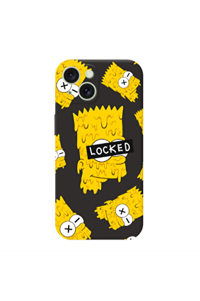 Other Apple iPhone 15 Plus Bart Simpson Black Colored Silicone TPU Θήκη