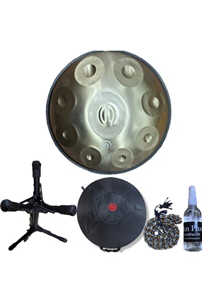 ARSHA FULL PAKET STEEL HANDPAN 9 nota Re Minör ( Stand +ÇANTA+BAKIM YAĞI VE K...