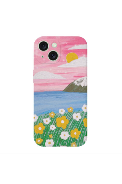 Other Apple iPhone 15 Plus Sun and Flowers Transparent Silicone TPU Θήκη