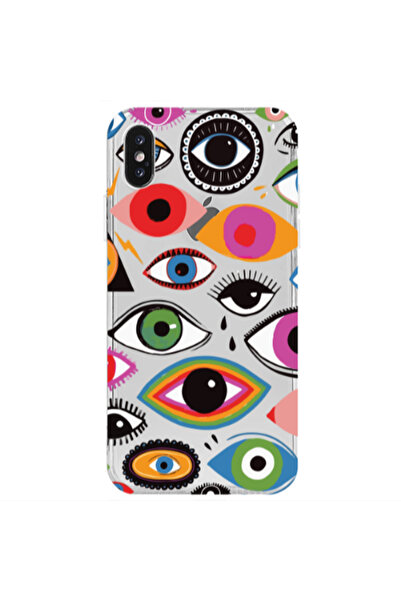 Other Apple iPhone Xs Max Colorful eyes Transparent Silicone TPU Θήκη