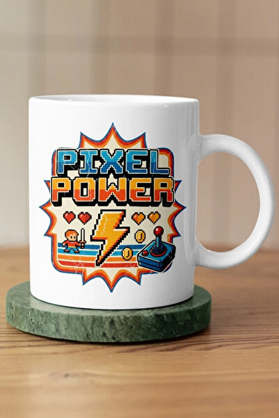 Pixel Power Piksel Art Tasarım Kupa