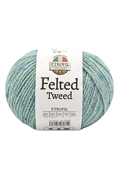 Etrofil Fire de tricotat din tweed împâslit Ocean Breeze 50% Lână Merino orga...