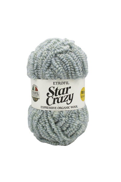 Etrofil Прежда за плетене Star Crazy Светлосив 30% Органична мериносова вълна...