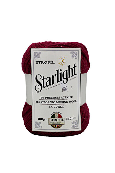 Etrofil Star Light pređa za pletenje, ljubičasta boja patlidžana, 75% premium...