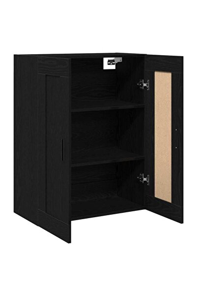 vidaxl Cabinet suspendat Stejar Negru 69,5 x 34 x 90 cm Lemn compozit