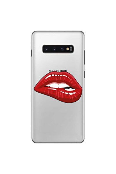 Other Samsung S10 Plus Shiny Lips Transparent Silicone TPU Θήκη