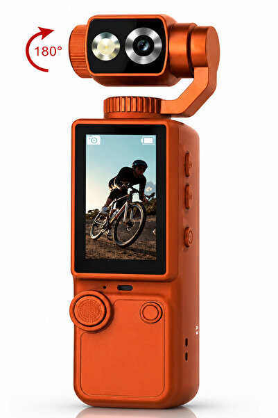 Generic 4K Handheld Vlogging Camera with 180° Rotatable Dual Lens, 2.0 Inch I...
