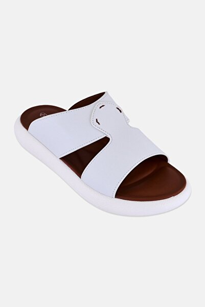 English Laundry Men Slip On Arabic Sandals, White