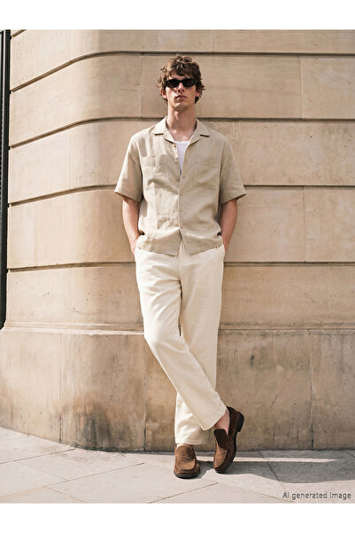 LC Waikiki Nevavm Loose Fit Textured Men's Trousers with a Difference