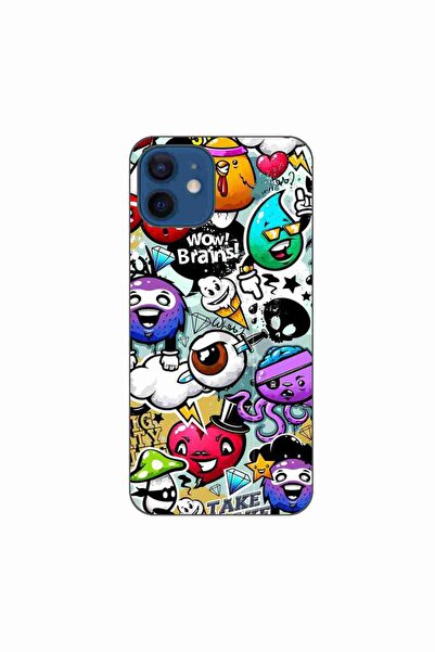 OEM Husa compatibila cu Apple iPhone 12 Silicon Gel Tpu Model Pop Art Graffiti