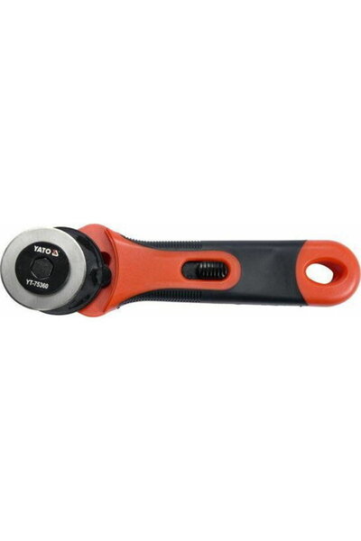 yato Round blade knife, Steel, 45 mm, Black/Red