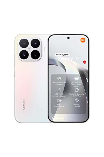 Xiaomi هاتف ذكي 17T بشريحتين + eSIM، يدعم 5G، باللون الأبيض العاجي، ذاكرة وصو...