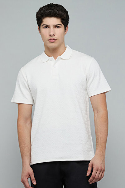 R&B Jacquard Polo T-Shirt with Short Sleeves
