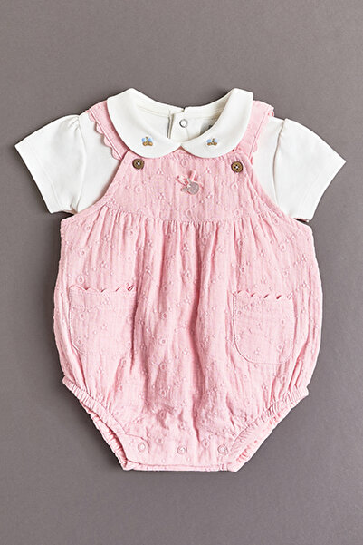 R&B Embroidered Top and Rompers Set