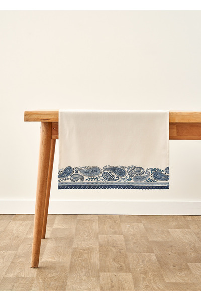 Bella Maison Paisley Kopanakili Runner Mavi (50x150 cm)
