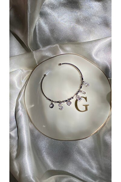 GAMZE Steel S Letter Charm Bracelet