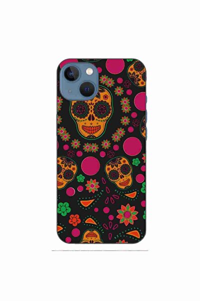 OEM Θήκη συμβατή με Apple iPhone 13, από σιλικόνη gel TPU, με σχέδιο Κρανίδια...