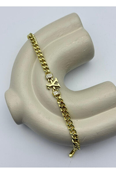 BİJU YILMAZ Vip Gold Letter Y Stone Gourmet Bracelet - 26Vipb43