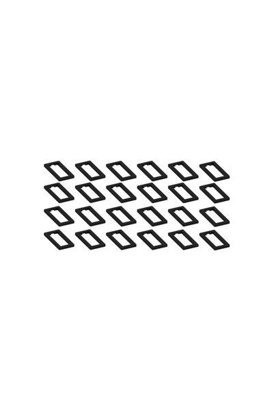 ALFAFONET Fast-Fit Sc-Duplex/Lc-Quad 24-Pack Fiber Optic Adapter Fixer Plastic Apparatus - Black