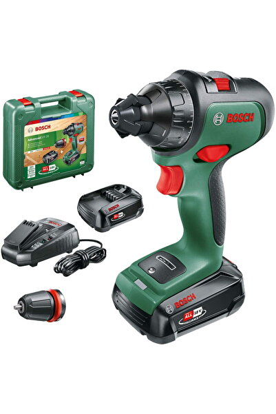 Bosch Maşina de găurit/înşurubat AdvancedDrill 18 V (verde/negru, 2x Li-Ion b...