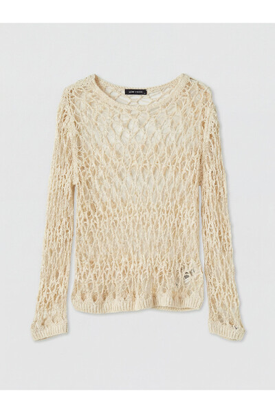 LC Waikiki Esvab • Modern & Distinctive Zero Roba Collar Openwork Women's Kni...
