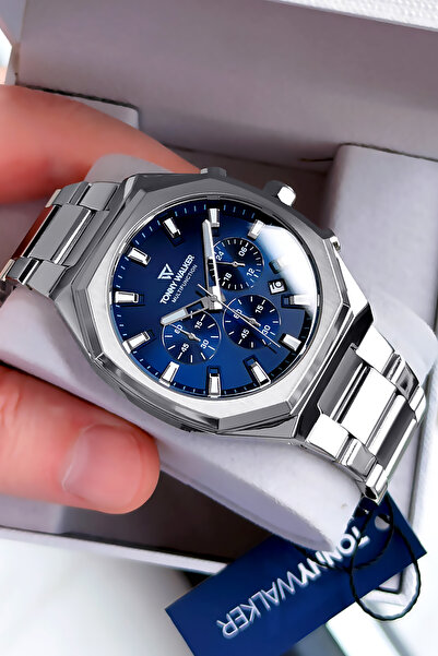 Tonny Walker Men's Watch - Silver Color - Steel Band - Water Resistant - All ...
