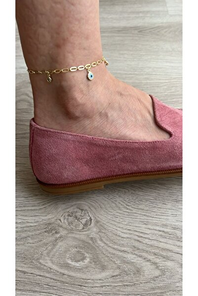 ZRN AKSESUAR Gold Color Anklet with Evil Eye Bead Detail – Stylish Women's An...