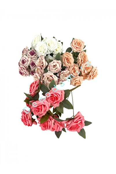 OEM Flori Artificiale Buchet 9 Trandafiri Somon