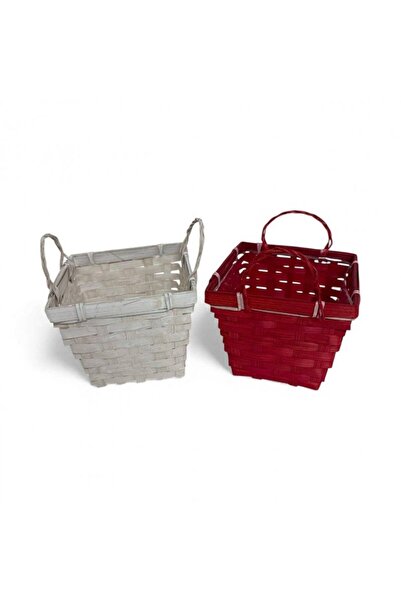 OEM Red Square Wicker Basket