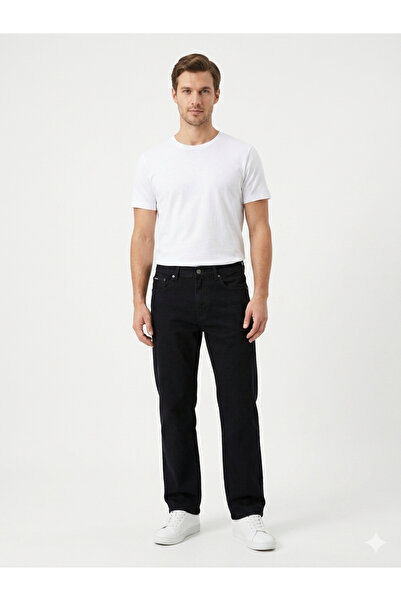 Ceza Denim بنطلون جينز ليكرا كلاسيكي واسع الساق للرجال