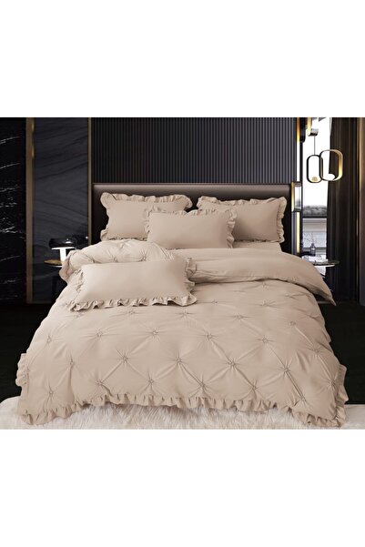 Lenjeria Pufoasa Duvet Cover Set with Pleated and ruffles