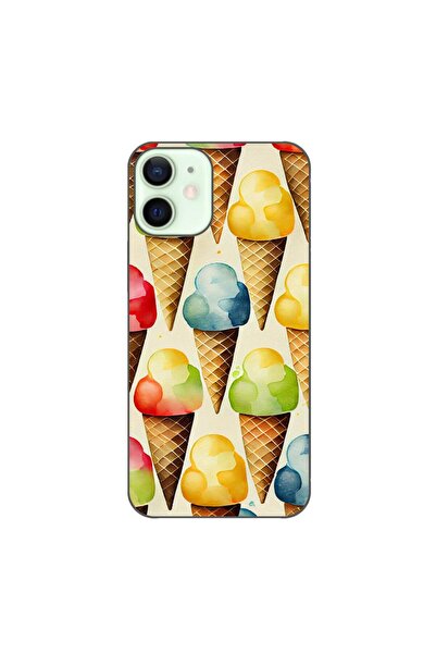 OEM Husa compatibila cu Apple iPhone 12 Mini Silicon Gel Tpu Model Icecream P...