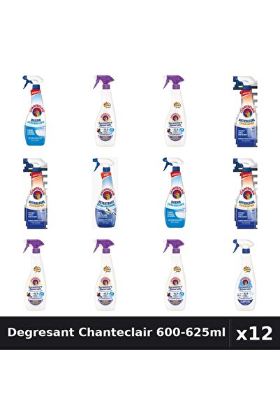 Chanteclair Set 12 Degresant Universal 600-625ml - 6 Arome, Anticalcar, Detar...