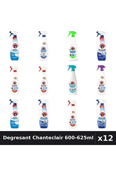 Chanteclair Set 12 Degresant Universal 600-625ml - 8 Arome, Anticalcar, Detar...